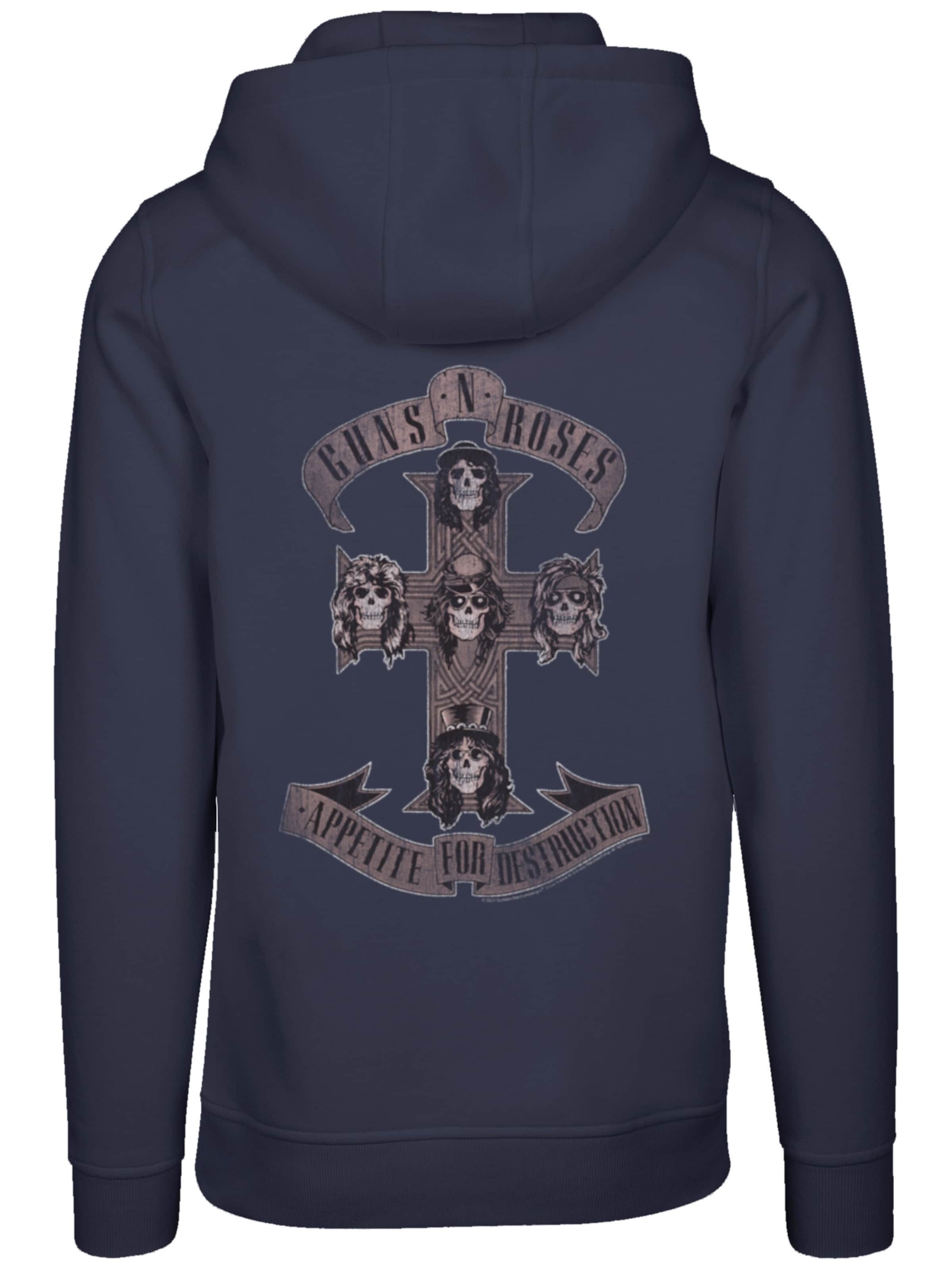 F4NT4STIC Sweatshirt 'Guns 'n' Roses Appetite for Destruction Sepia' in Blue