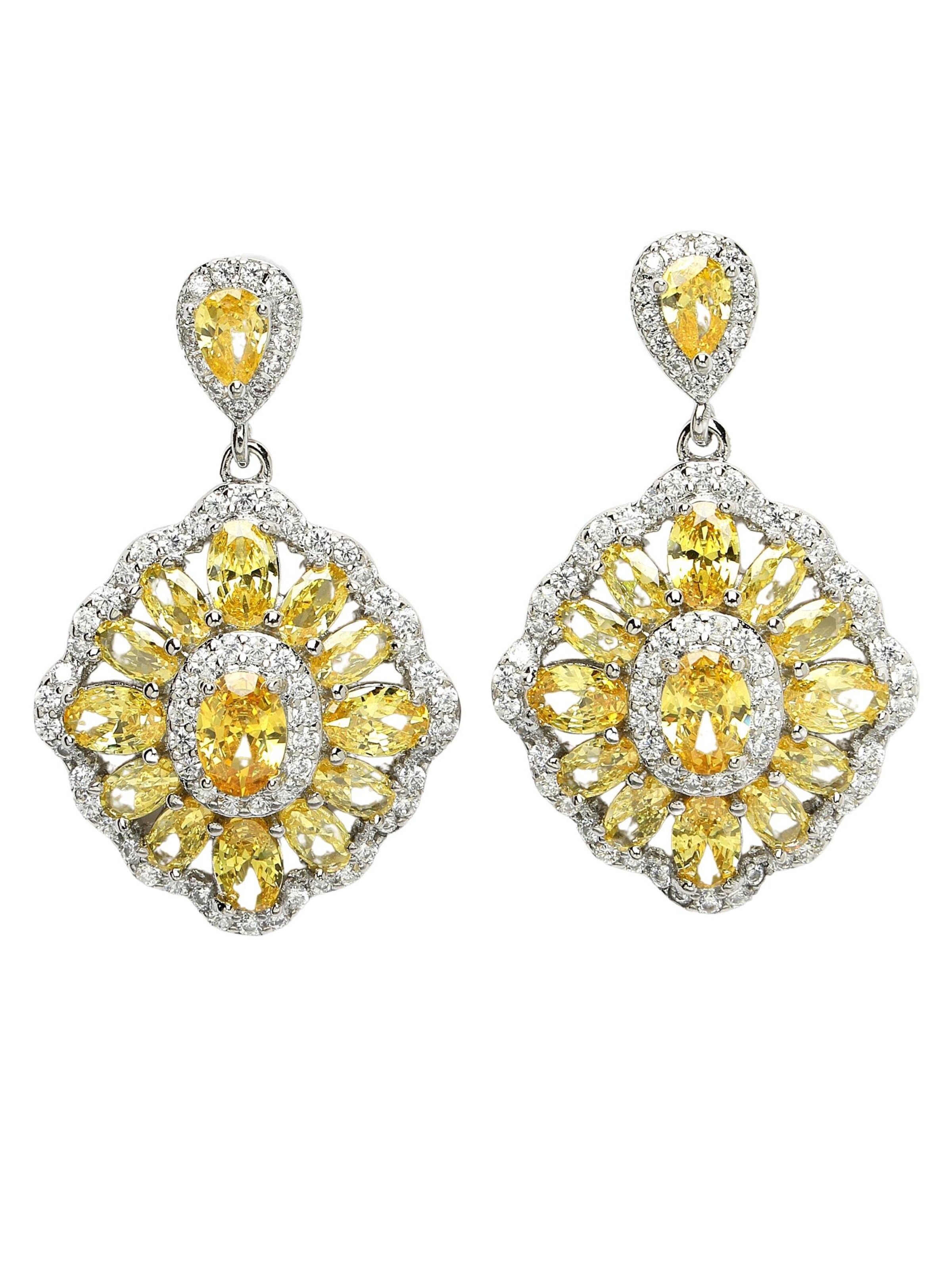 AVANT-GARDE PARIS Oorbellen 'Zarama' in Geel: voorkant