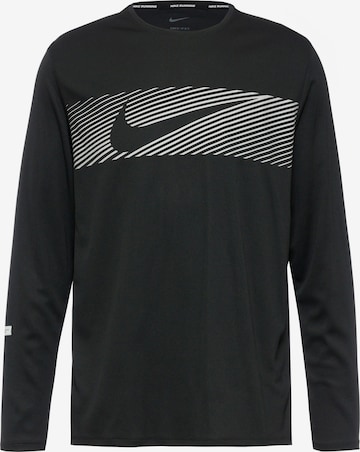 NIKE Performance Shirt 'Miler' in Black: front