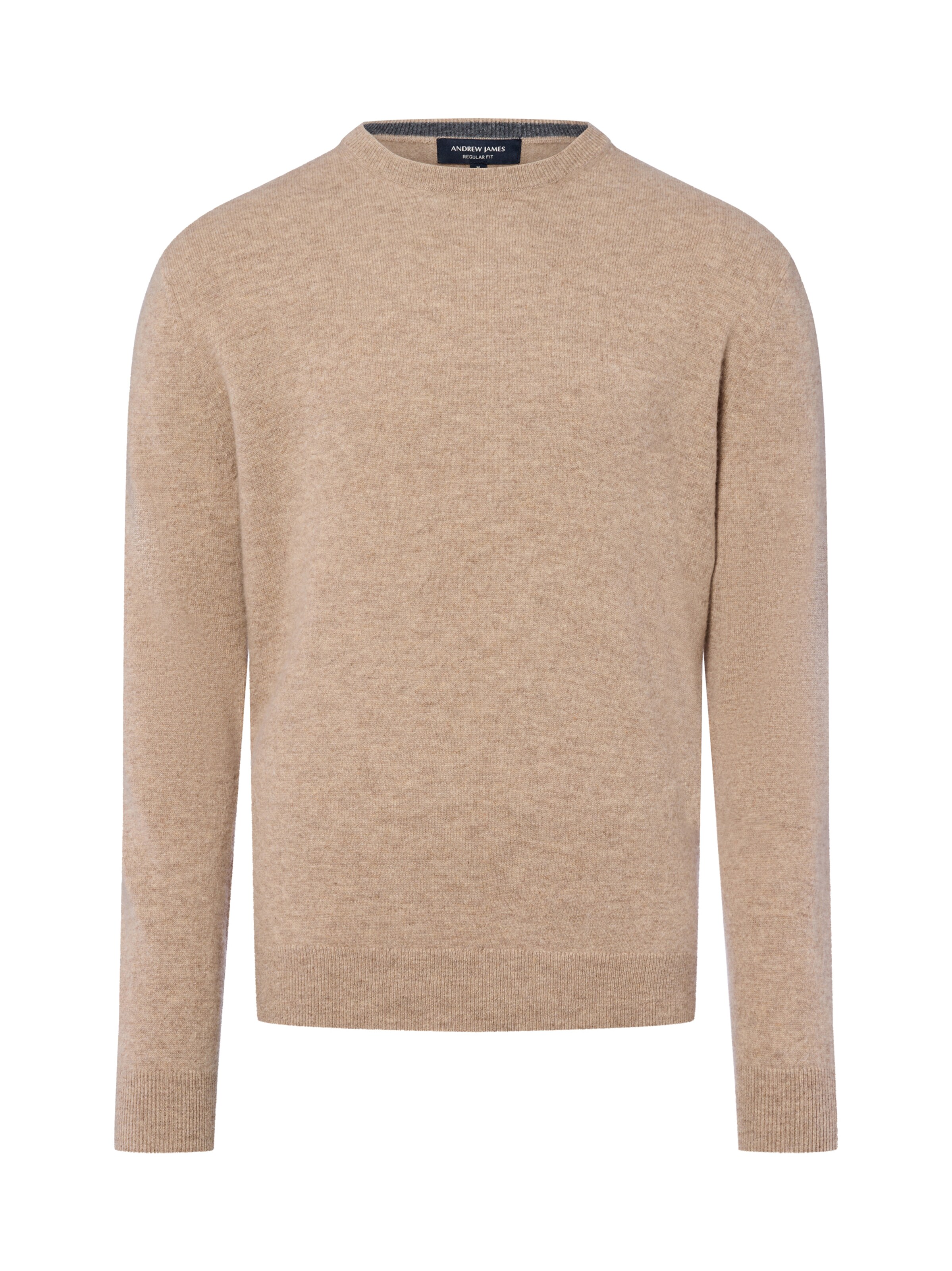 Andrew James Pure Cashmere Pullover in Beige: Vorderseite