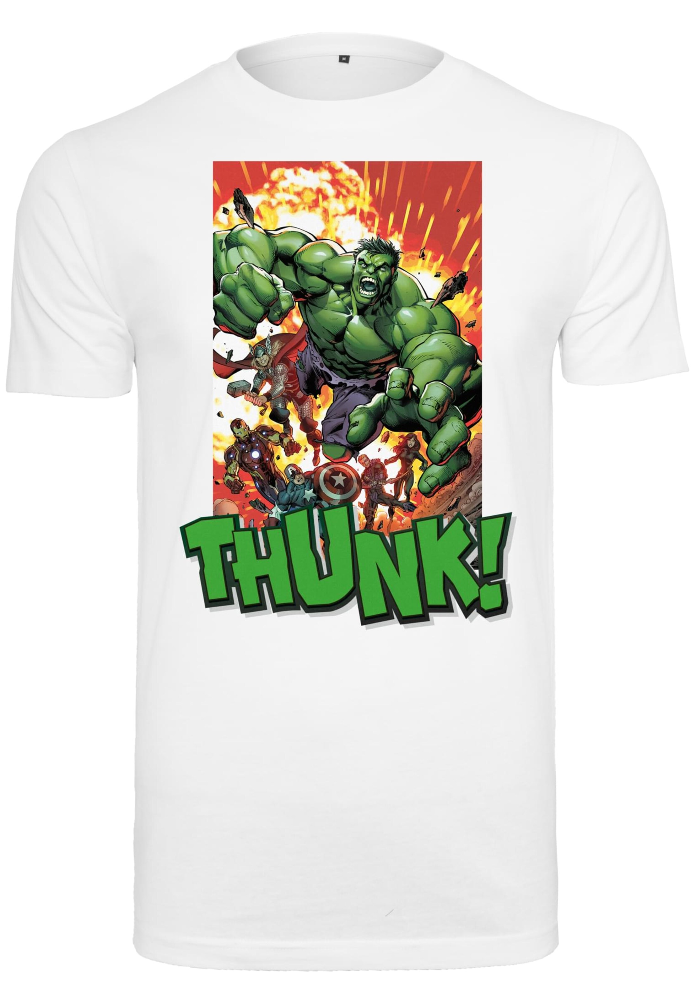 T-Shirt 'Avengers Explosion' Merchcode en blanc : devant