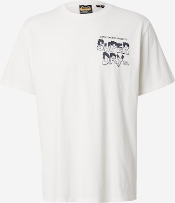 T-Shirt 'MOVIE' Superdry en blanc : devant