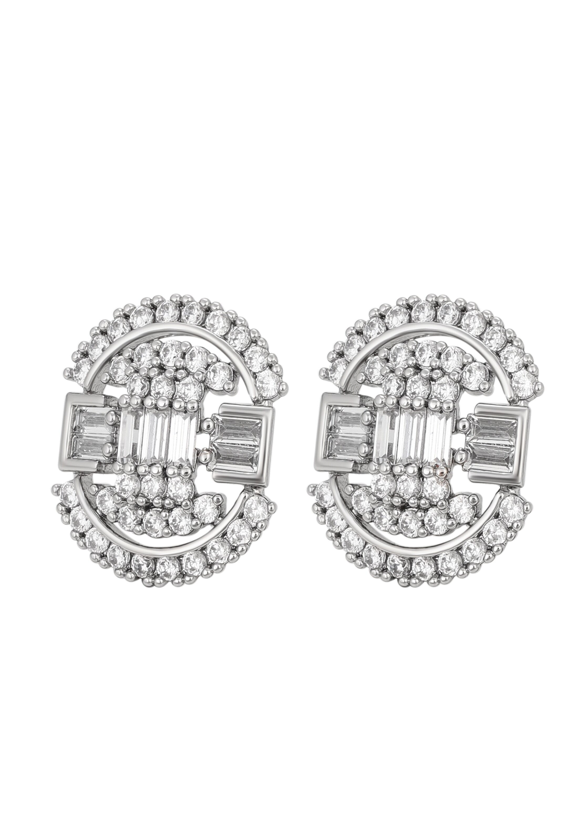 Boucles d'oreilles faina en argent : devant