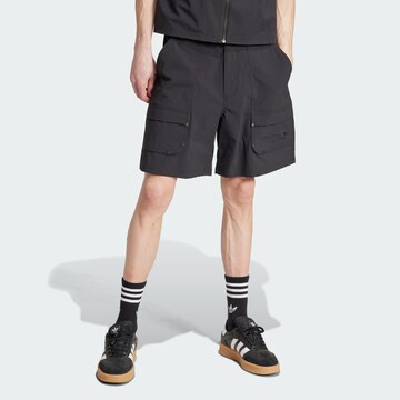 ADIDAS ORIGINALS Loose fit Cargo trousers 'Premium Essentials Utility' in Black: front
