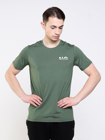 neverover - Camiseta funcional 'Men's Essential Elastic T-shirt' en verde: frente