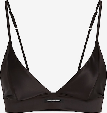 Karl LagerfeldTrokutasti Grudnjak 'ESSENTIAL' - crna boja: prednji dio