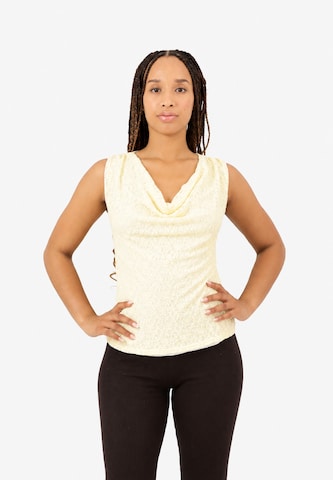 Elara Top in Yellow: front