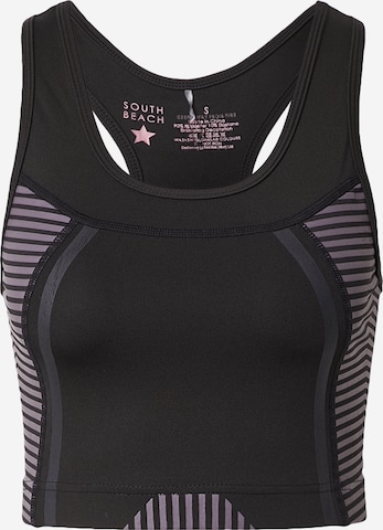 South Beach Sports Top in Black: front