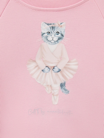 Cat e Lolette Sweatshirt 'Ballerina Kitty' i rosa