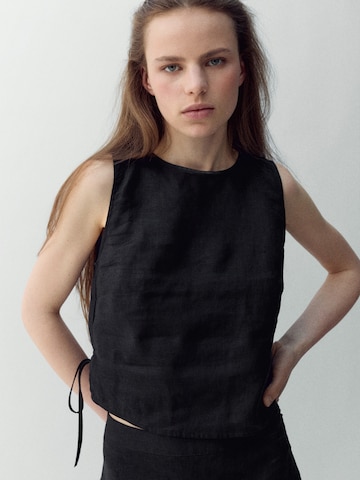 MANGO Top 'FRED' in Black: front