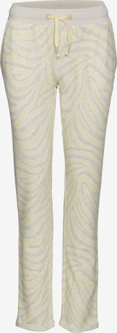 LASCANA Loosefit Pyjamahose in Beige: predná strana