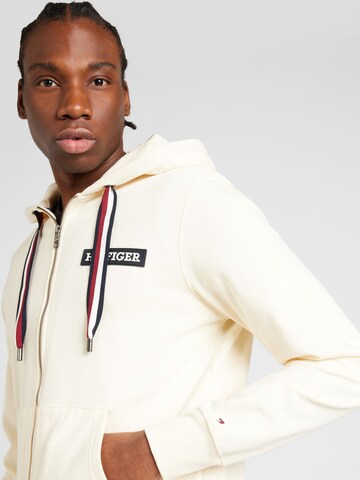 TOMMY HILFIGER Sweatjacke in Beige