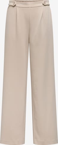 ONLY Wide leg Pleat-Front Pants in Beige: front