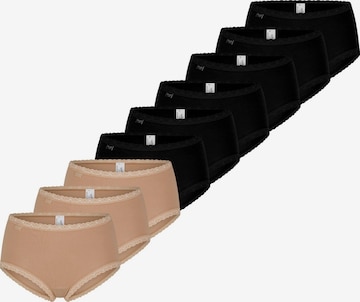 SLOGGI Slip '24/7 Cotton Lace' in Brown: front