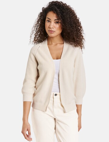 TAIFUN Knit Cardigan in Beige: front