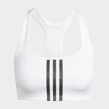 ADIDAS PERFORMANCE - Bustier Sujetador deportivo 'Powerimpact' en blanco: frente