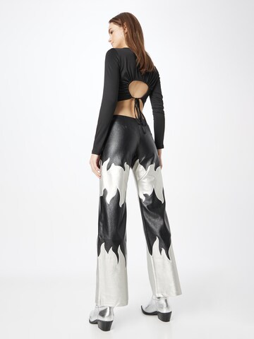 Wide Leg Pantalon 'IGNITER' The Ragged Priest en noir