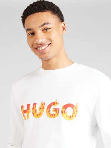 HUGO Sweatshirt 'Ditmo' i vit