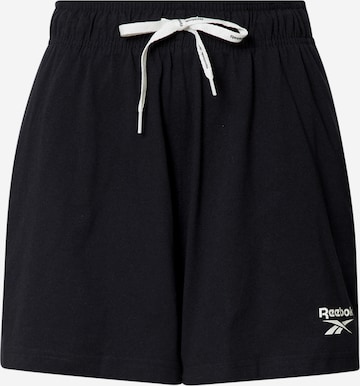 Regular Pantalon de sport Reebok en noir : devant