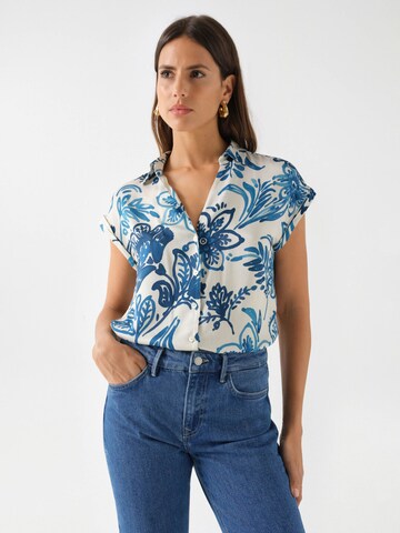 Salsa Jeans Bluse in Blau: Vorderseite