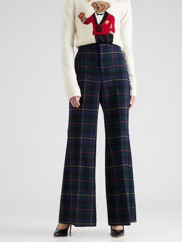 Polo Ralph Lauren Flared Παντελόνι με τσάκιση σε ανάμεικτα χρώματα: μπροστά