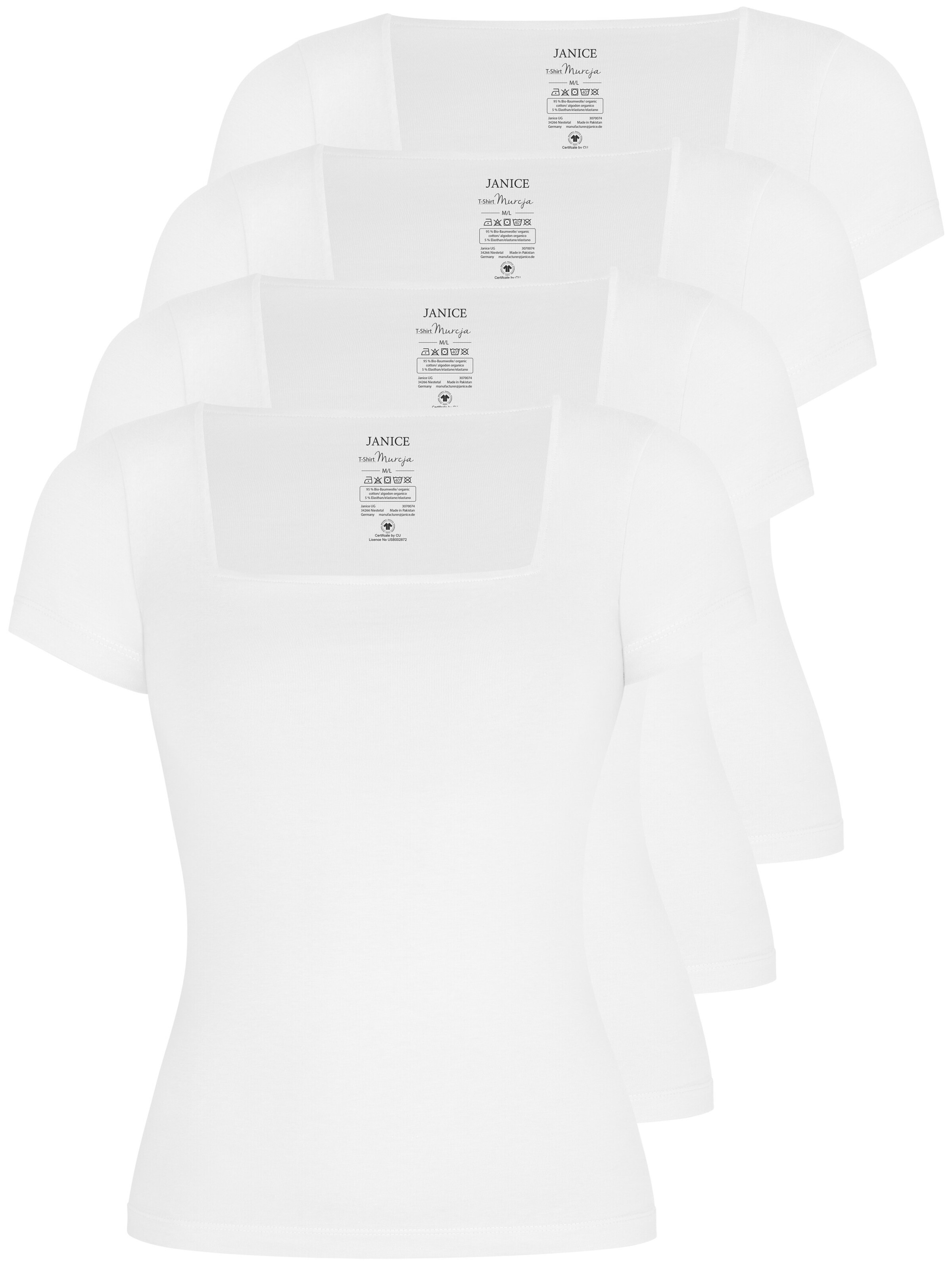 Janice Shirt in Wit: voorkant