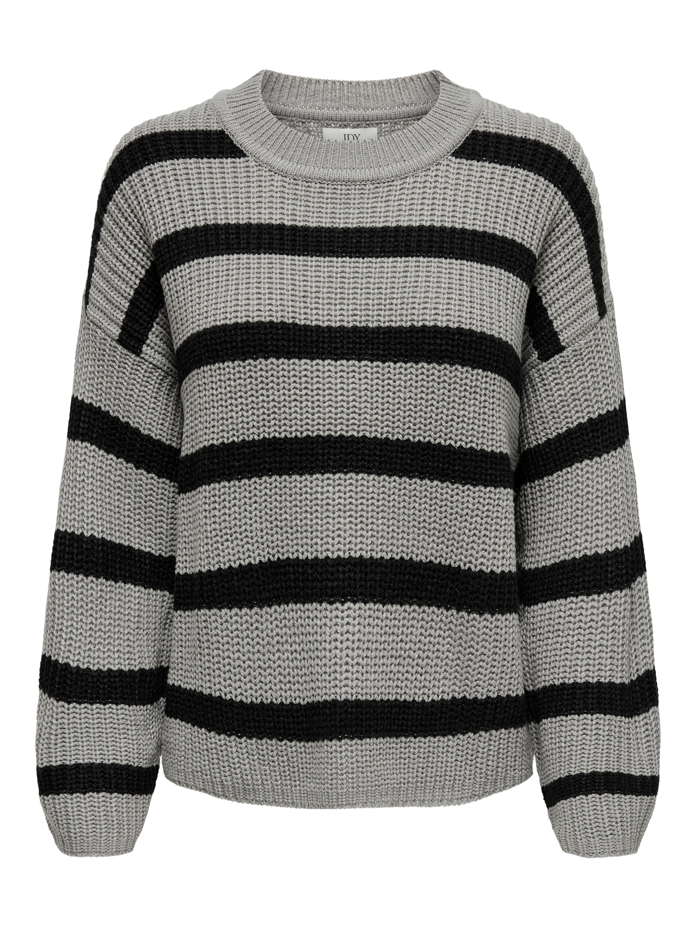 JDY Oversized Sweater 'JDYJusty' in Grey: front