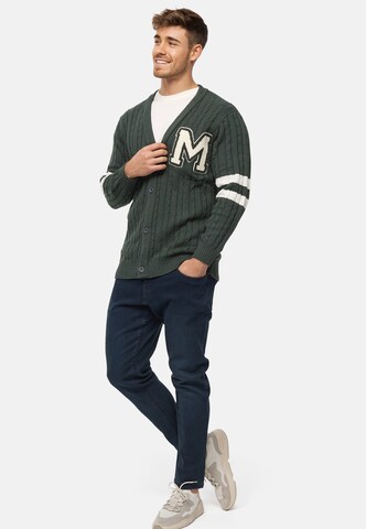 INDICODE JEANS Knit Cardigan ' Jose ' in Green