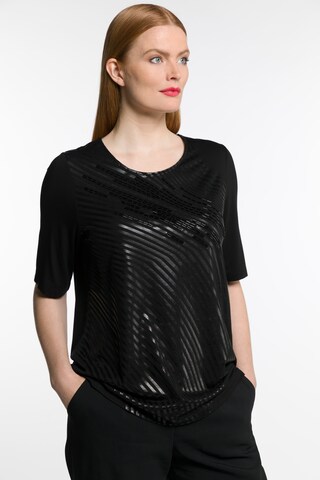 T-shirt Ulla Popken en noir : devant