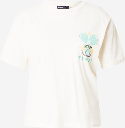 LMTD T-shirt 'FIDINAJA' i ljusblå / ljusgul / svart / vit, Produktvy
