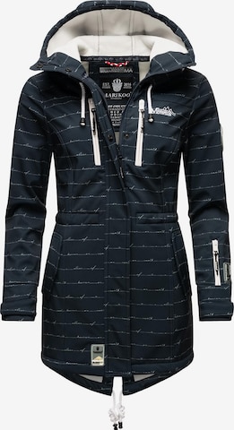 MARIKOO Toiminnallinen pitkä takki 'Zimtzicke' värissä sininen: etupuoli