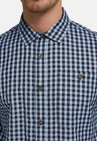 INDICODE JEANS Comfort fit Button Up Shirt in Blue