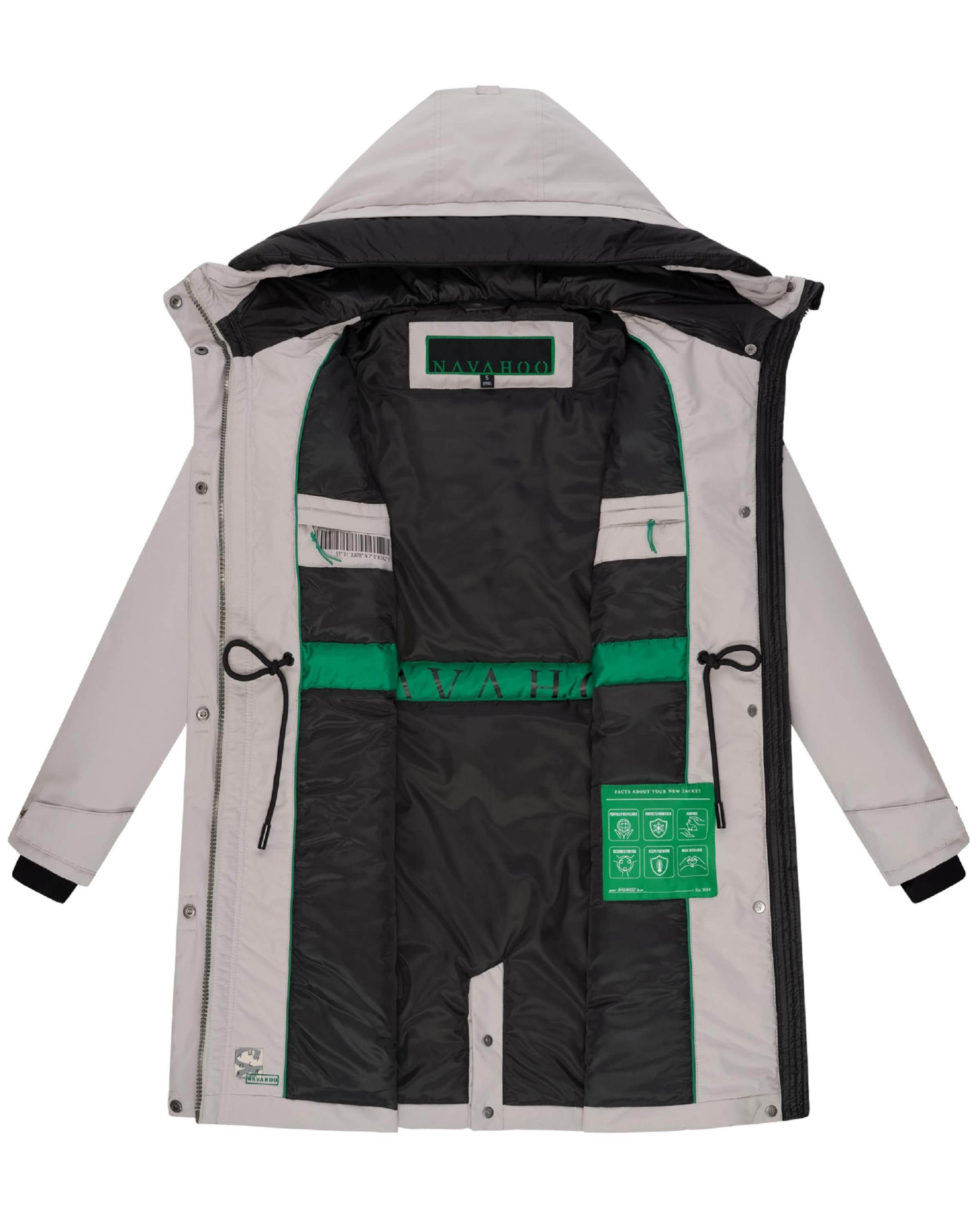 NAVAHOO Winter parka 'Eissturm 14' in Beige