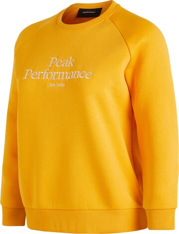 PEAK PERFORMANCE Sweatshirt Pullover 'Crew' in Gelb