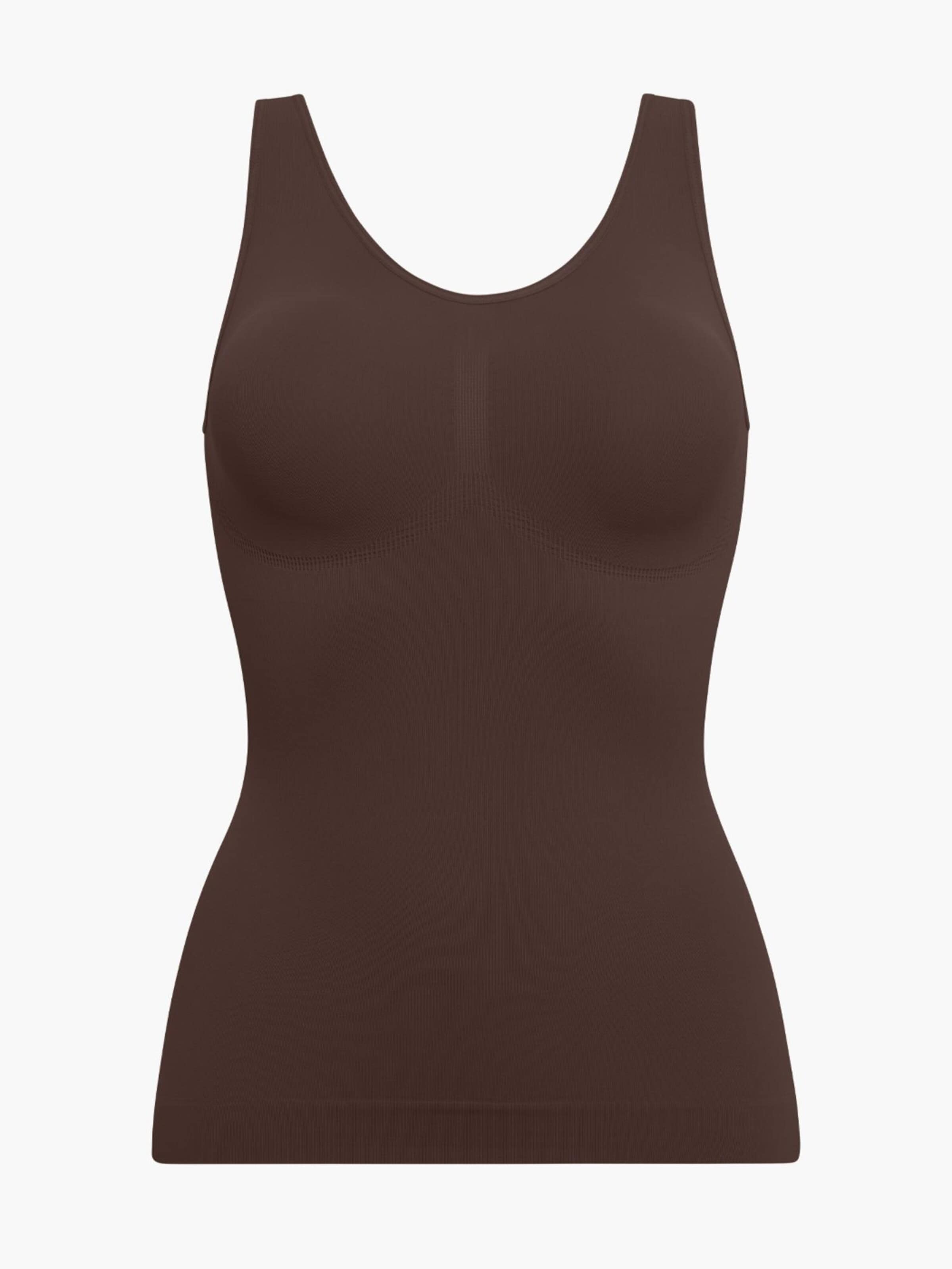 Haut modelant 'Figurformendes Shapewear Tanktop' cfab (formerly creamy fabrics) en marron : devant