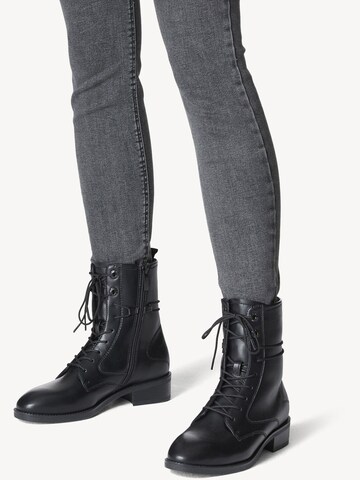 TAMARIS Lace-Up Ankle Boots in Black