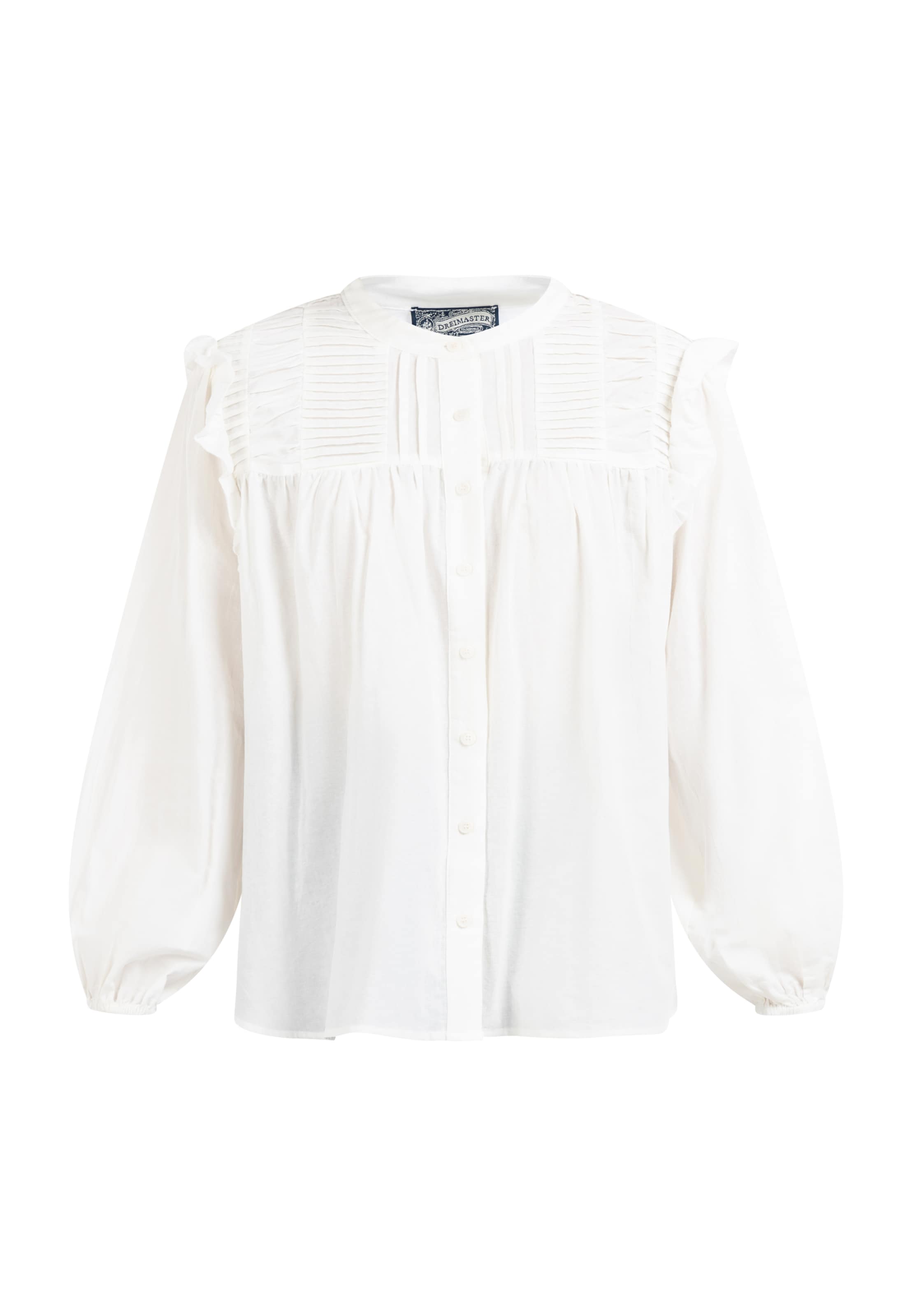 Camicia da donna di DreiMaster Vintage in bianco: frontale