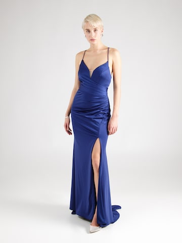 Laona - Vestido de festa em azul: frente