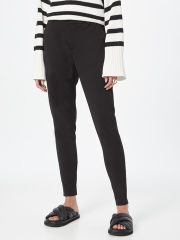 ICHI Slim fit Trousers 'KATE' in Black: front