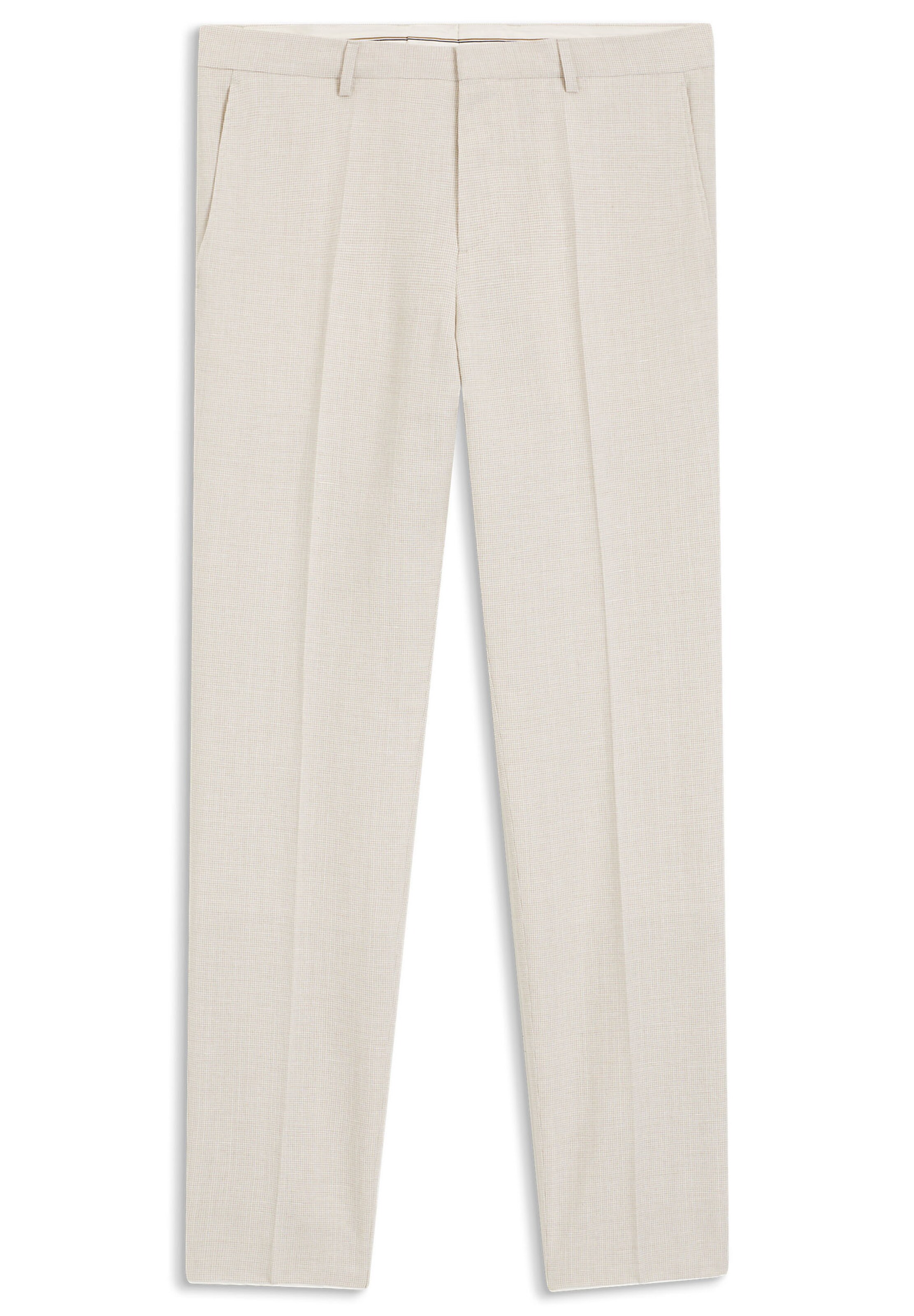 BOSS Slimfit Hose 'H-Genius-253' in Beige: Vorderseite