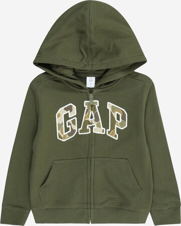 GAP Sweatvest in Groen: voorkant