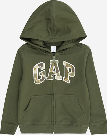 GAP Zip-Up Hoodie in Green: front