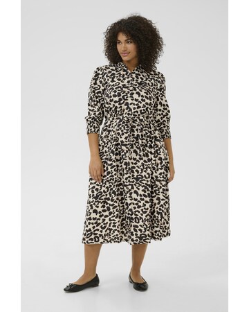 KAFFE CURVE Jurk 'Amina' in Beige