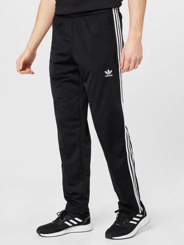 ADIDAS ORIGINALS Regular Trousers 'Adicolor Classics Firebird' in Black: front