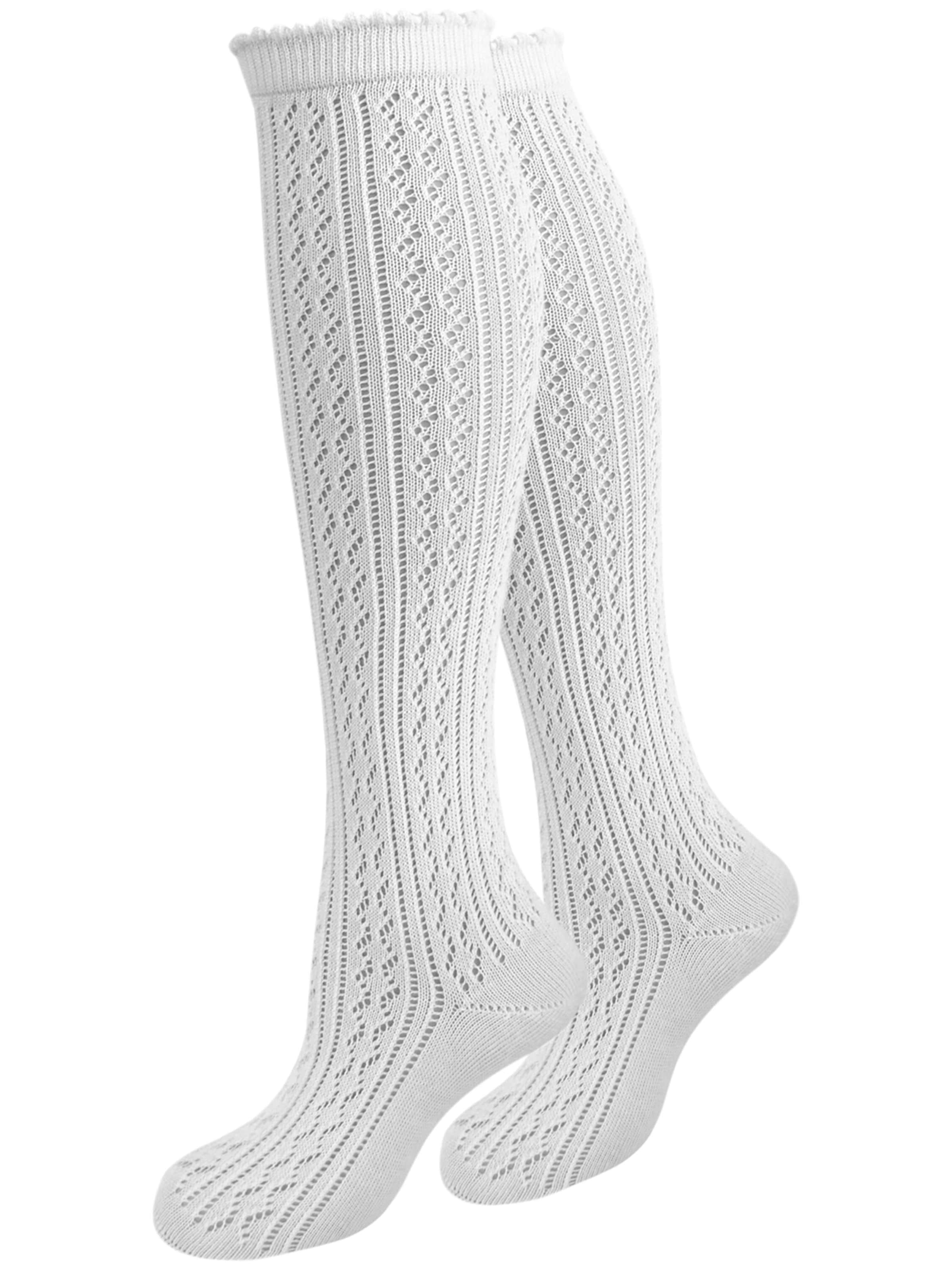 normani - Calcetines tradicionales en blanco: frente
