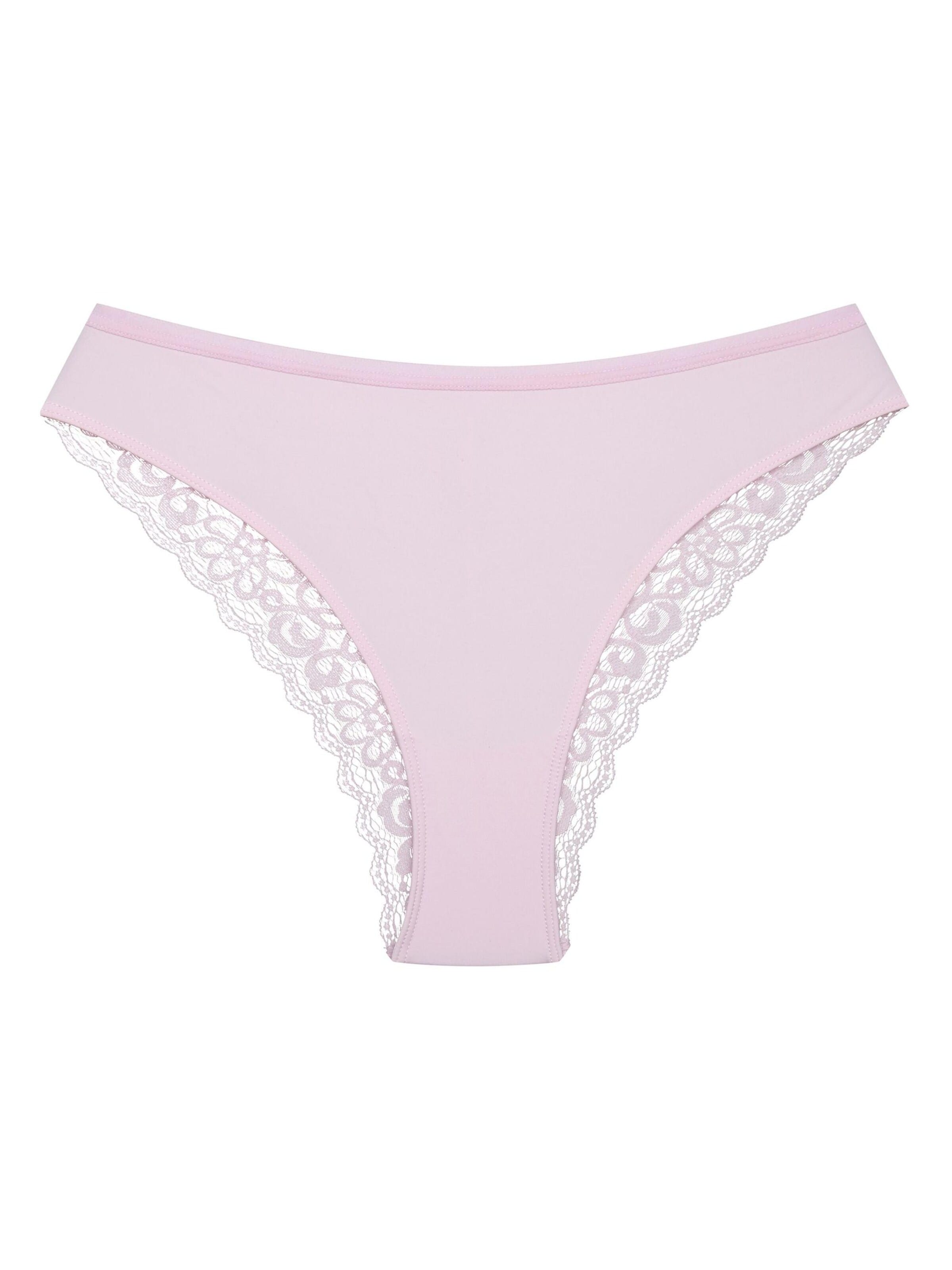 ESOTIQ - Panti 'Slip Arien, florales Muster, glatte Microfaser, mit Baumwollzwickel' en rosa: frente