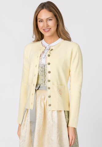 STOCKERPOINT Knitted costume cardigan 'Malou' in Yellow: front