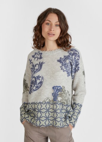 eve in paradise Sweater 'Bibiane' in Grey: front