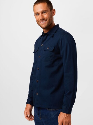 JACK & JONES - Ajuste regular Camisa 'CHORE' en azul: frente