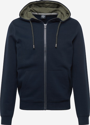 s.Oliver Zip-Up Hoodie in Blue: front